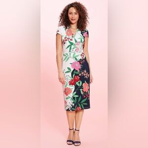 London Times Floral Sheath Dress
